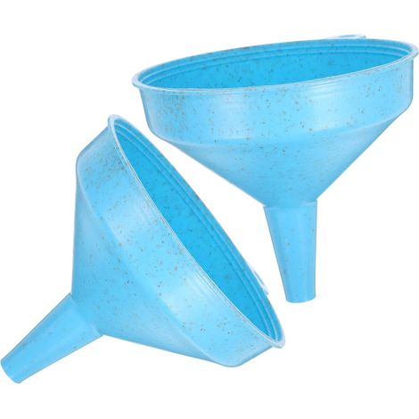Lot de 2 entonnoirs de cuisine anti-déversement, petit modèle bleu nordique, blé (1/5)