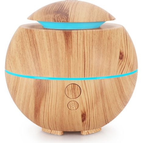 180ml Essential Oil Diffuser, Ultrasonic Aroma Diffuser, BPA-Free, with Changing Color LED Light - Wood (1/5)