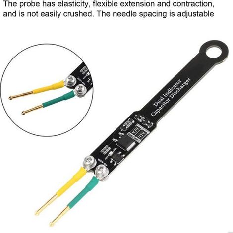 Stylo De Décharge De Condensateur - Tension Haute - Sonde Réglable - Indicateurs LED Rouge/Vert - 133 X 15 Mm - 1 Pièce (1/5)
