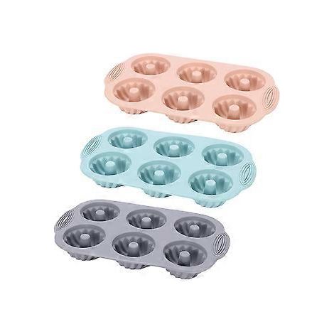 Multifunktionale Mini-Bundt-Kuchenform aus antihaftbeschichtetem Silikon, leicht zu reinigende, geriffelte Rohrkuchenform für stressfreies Backvergnügen (1/5)