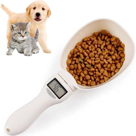 Cuillère doseuse, tasse à mesurer, cuillère doseuse numérique, aliments pour animaux, cuillère doseuse pour aliments pour animaux, chiens, chats, balance numérique, cuillère doseuse pour aliments pour (1/5)