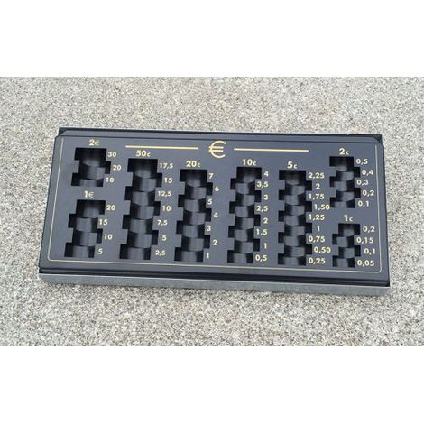 CASSETTA PORTAMONETE EURO DA BANCO 28X13XH.5 (16877)