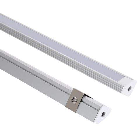 Perfil Aluminio Esquina 2m para Tira LED hasta 11 mm Aluminio 2 m Blanco traslúcido (1/5)