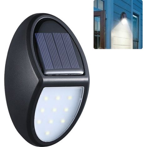Lumière Solaire Murale 10 LED IP65 Étanche Extérieur Jardin Lampadaire Solaire pour Cour Yard (1/5)