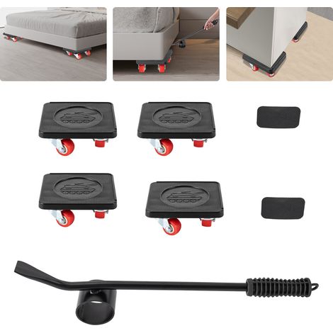4 Wheels Furniture Movers Heavy Duty Furniture Lifter 360° Universal Wheel Moving Tool Moving Dolly Load-bearing Capacity 400kg Dolly Cart for Homes Warehouses Factories