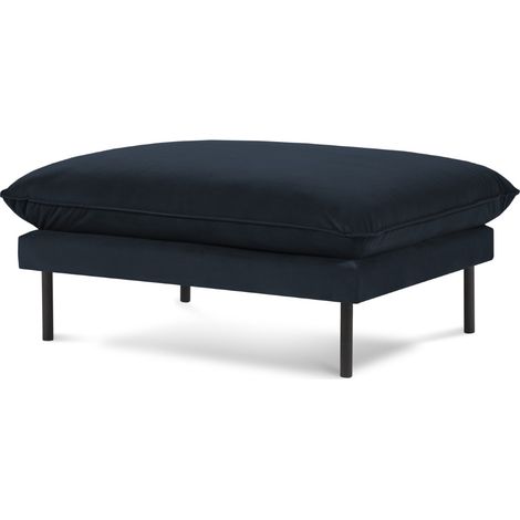 Pouf en velours bleu foncé (1/4)