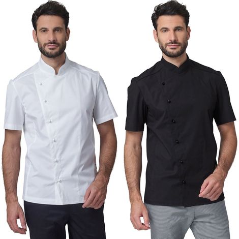 Giacca da Cuoco Manica Corta Sigg Nick Nero 3XL (1/4)