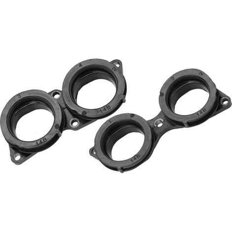 Lot de 2 adaptateurs d'interface collecteur admission carburateur manchon raccord moto pour YAMAHA YZF-R1 YZFR1 2009-2014 plastique noir Ø6.2cm (1/5)
