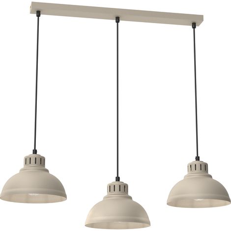 Lampada a sospensione Luminex Sven crema 75cm 3xE27