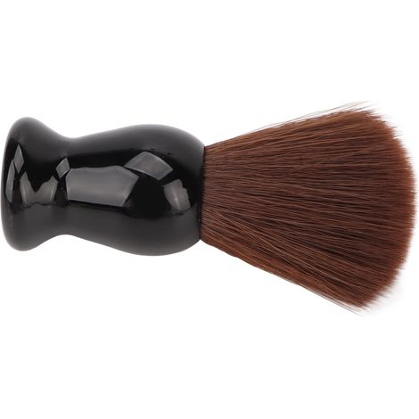 Brosse à Barbe Homme Poils Nylon Doux Marron, Manche Noir Confortable, Brosse de Soin Nettoyante pour Barbe (1/5)