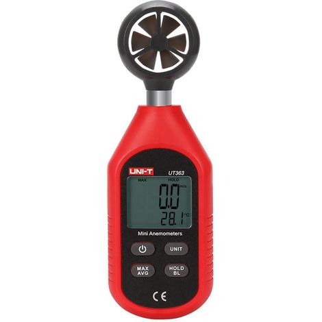 Anemometro digitale UNI-T UT363, 0  30m/s, temperatura -1050°C / 14122°F