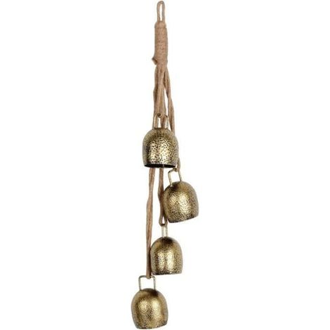 Cloche Portative - Cloche Vintage en Métal - Décoration Suspendue pour Jardin, Intérieur et Noël - Lot de 1 (1/4)