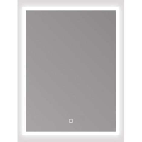 Feel 60x80 cm specchio rettangolare sospeso con illuminazione LED a 3 colori e sensore, bianco  (SATZFEELOBLED6080)
