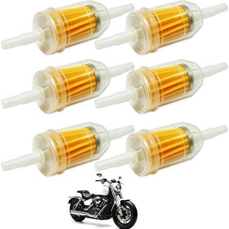 6 Pièces Filtre à Essence Universel en Ligne pour Moto, Filtre Essences 6mm et 8mm, Filtre à Carburant 6mm pour Tondeuse, Scooter, Motos, Filtres Pour Moto 6mm, Filtre Essence Tondeuse, Petrol Filter (1/5)
