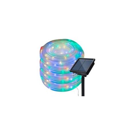 Luci solari da esterno, impermeabili, 20 m, 200 LED, 8 modalità, tubo in filo di rame, scintillanti luci solari per giardino, feste di matrimonio, decorazioni natalizie (multicolore) - Crezuo
