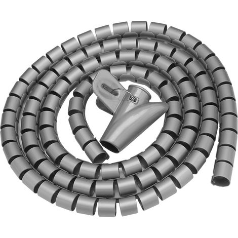Spiral Wrap Tube - 1.5 m x 16 mm - Flexible Cable Organizer for Wire Management - Indoor Outdoor Use - 1 Piece (1/2)