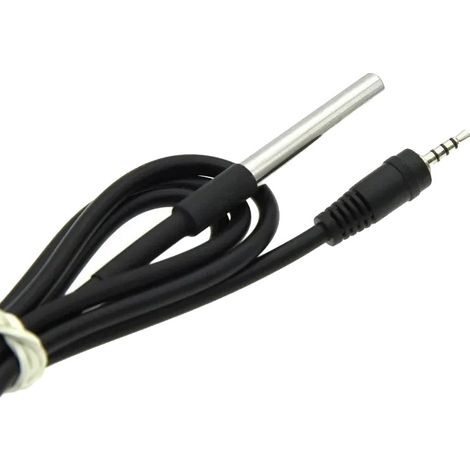 Temperatursensor, Edelstahlsonde, wasserdichtes Design, 3M-2,5MM, 5STK (1/2)