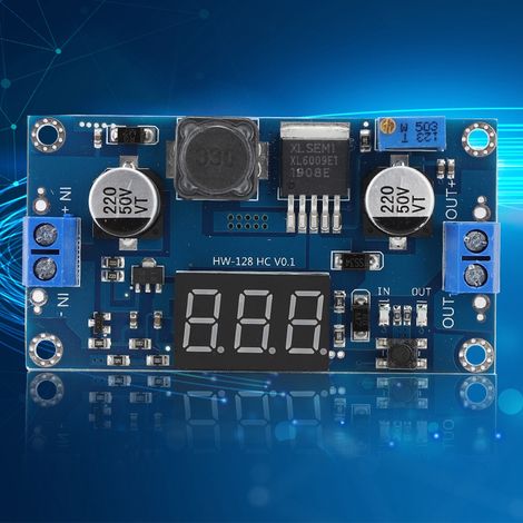 Convertisseur élévateur DC-DC réglable 4.5-32V à 5-55V avec voltmètre intégré (1/3)