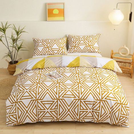 Housse De Couette - 200x200 Cm - Imprimé Labyrinthe - Microfibre - Ensemble 3 Pièces - Pour Enfants