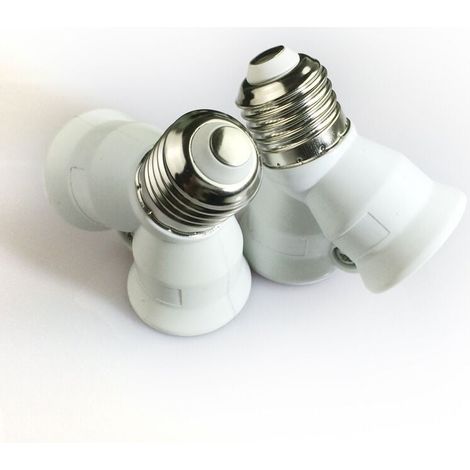 Adaptador de casquillo E27 2 en 1 con 2 adaptadores para lámparas LED, incandescentes y de bajo consumo [Clase energética A+] (1/5)
