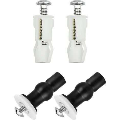 4 Pcs Abattant WC Fixations Charnières, Vis D'expansion pour Couvercle de Toilette Fixation Abattant WC Vis pour Lunette Toilette Ensemble, Pièces de Rechange pour Couvercle de Toilette (1/5)