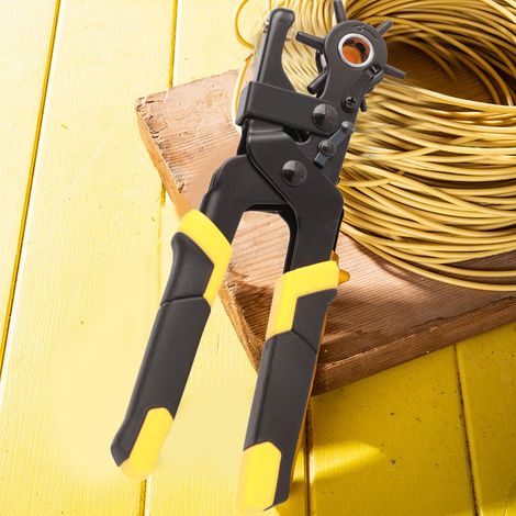 CRV Rundlochstanze, preiswertes manuelles Stanzwerkzeug, Heimwerkerzubehör, 9 Zoll (220 mm), leichte Stanze für Leder und Stoffe. (1/5)