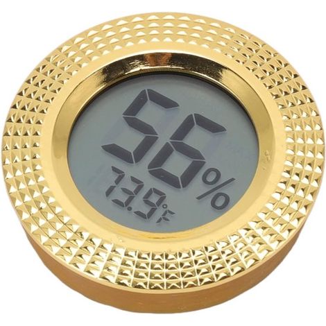 Higrómetro digital integrado，higrómetro electrónico redondo de alta precisión con pantalla LCD，adecuado para cajas de puros，humidores y armarios (1/5)