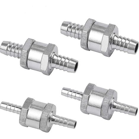 Clapet anti-retour diesel en alliage d'aluminium (lot de 4), vanne de carburant 6/8/10/12 mm avec flèche, pour voitures, bateaux et motos essence/diesel. (1/5)