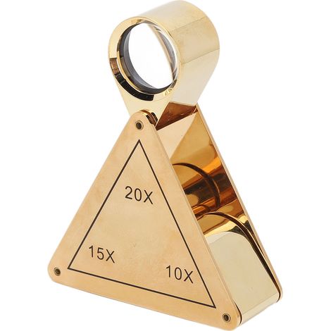 Tragbare, faltbare Taschenlupe 10x, 15x, 20x für Schmuck und antikes Gold (1/5)