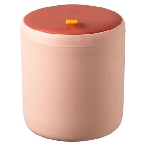 Mini Poubelle Poubelles De Bureau Panier À Ordures Maison Table En Plastique Poubelle Fournitures De Bureau Poubelles Divers Baril Boîte Rose (1/5)