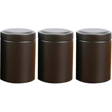 lot de 3 boîtes à thé rondes portables en fer-blanc (couleur aléatoire)-4.5X4.5CM-Random Color (1/3)