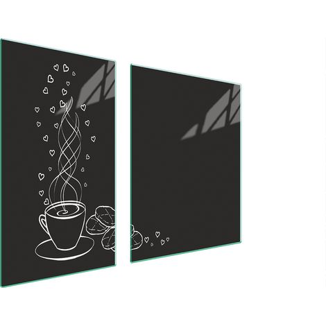 ASSIETTE EN VERRE et PLANCHE À DÉCOUPER 100x52 CAFÉ (1/5)