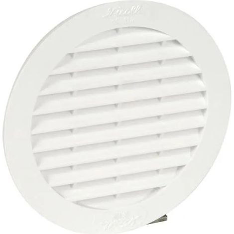 Rejilla de ventilación redonda blanca Nicoll 100 mm
