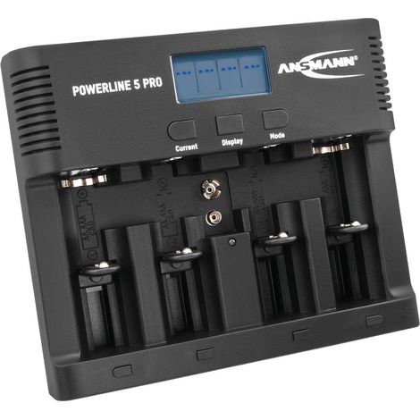 Caricabatterie Universale Ansmann Powerline 5 Pro per NiCd e NiMH � Ministilo (AAA), Stilo (AA), Torcia (C/D), B (1/5)