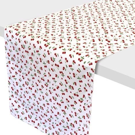 Chemin de table enduit CERISES 45x150 cm (1/5)