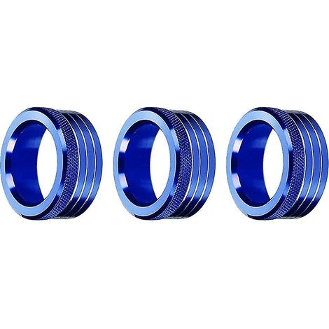 Lot de 3 boutons de réglage du volume de la climatisation pour console centrale de voiture BRZ 86 GT86 (2013-2020), bleus. (1/5)