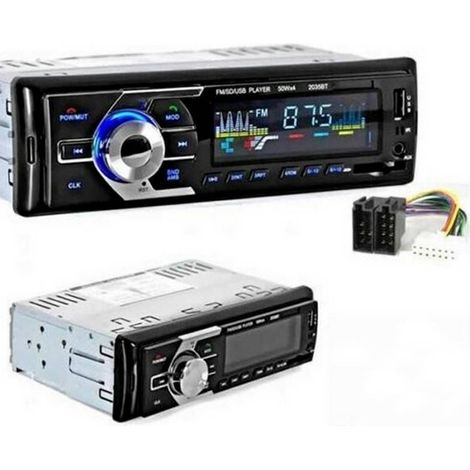 Trade Shop - AUTORADIUM FÜR CAR BLUETOOTH RADIO FM MUSICA MP3 SD USB MMC CARD 2035BT - (1/3)