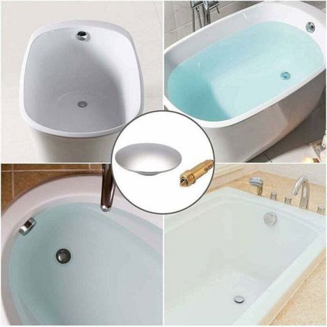 Bonde clic-clac pour lavabo - - 66 mm - Laiton massif - Plaqué chrome - Double joint en caoutchouc (1/4)
