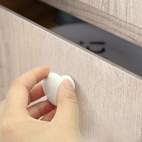 Tiradores de cerámica de 33 mm (10 unidades) para armarios y cajones de cocina, color blanco. (1/3)