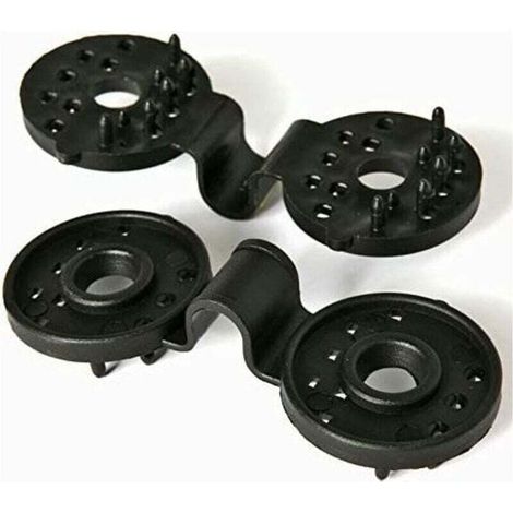 Lot de 10 œillets à Clipser Noirs - Idéal pour Le Montage de Votre Jardin. terrasse et Balcon - Protection Contre Le Vent et Votre Brise-Vue (1/5)