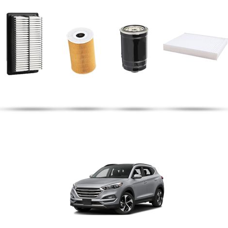 Kit tagliando 4 filtri compatibile con Hyundai Tucson II 1.7 CRDi 85kw dal 2015
