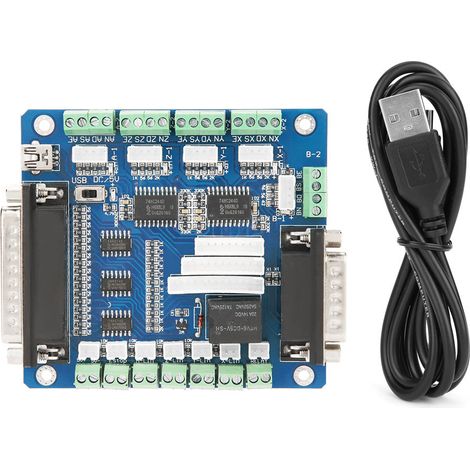 MACH3 Interface 5 Axis CNC Stepper Motor Driver Controller Breakout Board