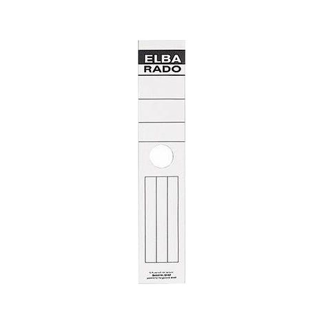 ELBA Ordnerrückenetikett ELBA breit/lang 59 x 290 mm (B x H) selbstklebend mit Griffloch weiß 10Etik./Pack. (1/2)