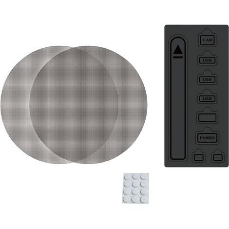 Silicone Port Plug Kit for Game Console Fan, Black, Dustproof, Effective, for Pro Slim Disc Digital Game Console, 2 Dust Filters, 1 Plug Sheet (1/5)