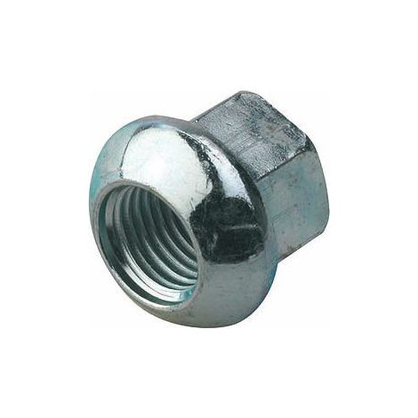 Maxter – Ecrou cylindrique 14 mm – Plat avec tête sphérique – Fixation solide pour jantes de roues – Filetage métrique pas standard