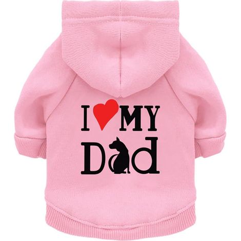 Sweat à Capuche Rose pour Chien Vêtement Chaud en Molleton pour Animaux de Compagnie Taille XS à XL (1/3)