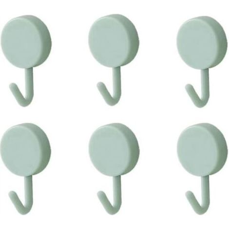 Klebehaken, Niedliche Dekorative Wandhaken zum Aufhängen von Hosenträgern, Hüten, Handtüchern und Schlüsseln, 6 Stück, Blau (1/4)