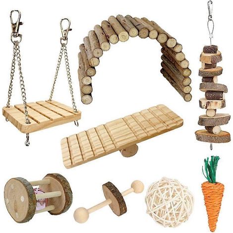 Jouet à mâcher pour hamster, jouet à mâcher et à ronger, jouet de divertissement pour petits animaux, accessoire pour animaux de compagnie (1/4)