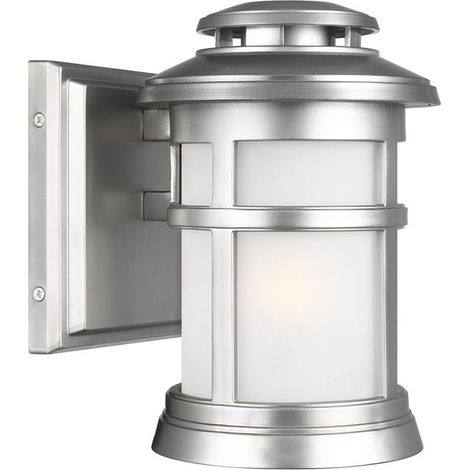 Elstead Newport Lanterna da Parete per Esterni 1 Luce, Acciaio Verniciato Spazzolato, IP44, E27 (1/5)
