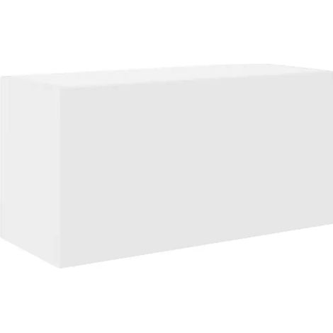 Mobiletto da bagno a parete pratico e contenitivo 60 x 25 x 30 cm in legno composito bianco 020051251